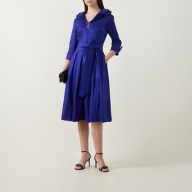 Belted Pleated Dress