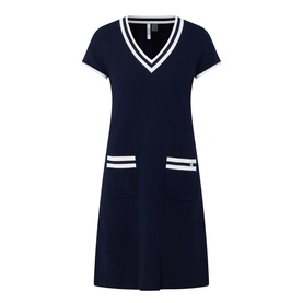 Contrast Trim Knitted Dress