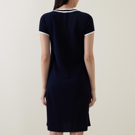 Contrast Trim Knitted Dress