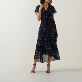 Dotted Wrap Dress