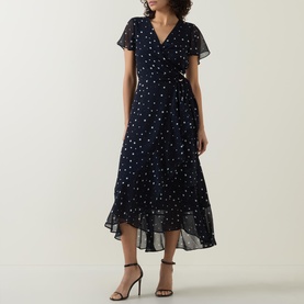 Dotted Wrap Dress