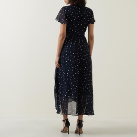 Dotted Wrap Dress