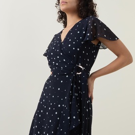Dotted Wrap Dress
