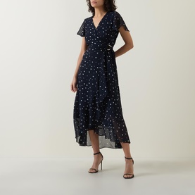Dotted Wrap Dress