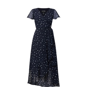 Dotted Wrap Dress