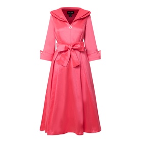 Tie-Fastening Flared Dress