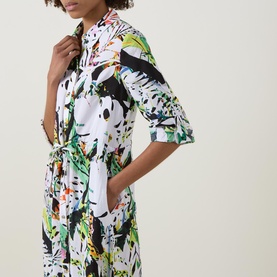Tropical Shirt Dress