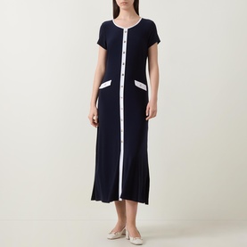 Contrast Shirt Dress