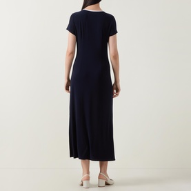 Contrast Shirt Dress