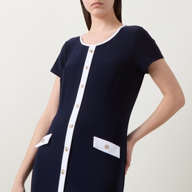 Contrast Shirt Dress
