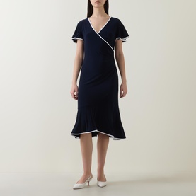 Contrast Trim Dress
