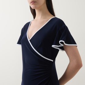 Contrast Trim Dress
