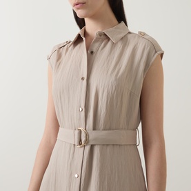 Textured Shirt Dress
