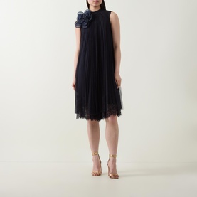 Mesh Pleated Dress