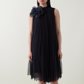 Mesh Pleated Dress