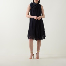 Mesh Pleated Dress
