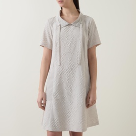 Textured Jacquard A-Line Dress