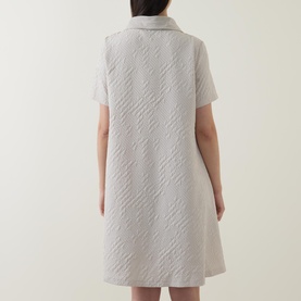 Textured Jacquard A-Line Dress