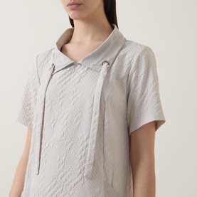 Textured Jacquard A-Line Dress