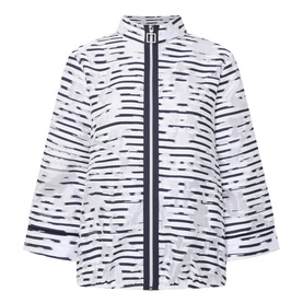 Striped Zip Windbreaker