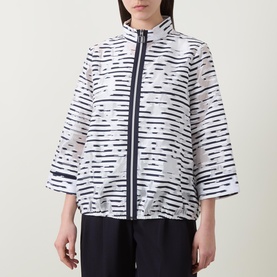 Striped Zip Windbreaker
