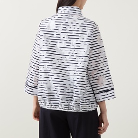 Striped Zip Windbreaker