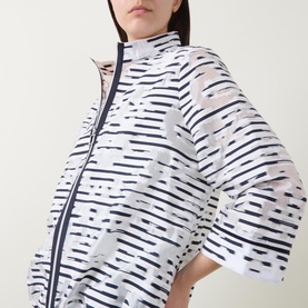 Striped Zip Windbreaker