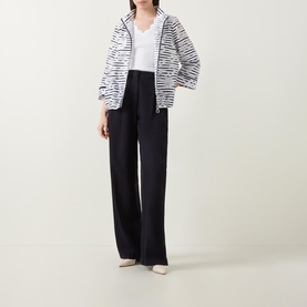 Striped Zip Windbreaker
