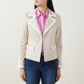 Contrast Trim Blazer