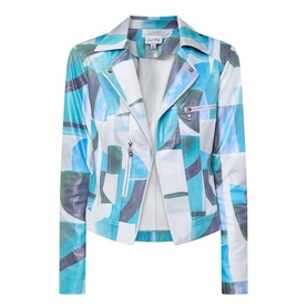 Printed Biker Jacket