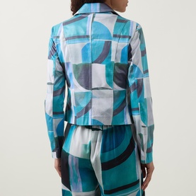 Printed Biker Jacket