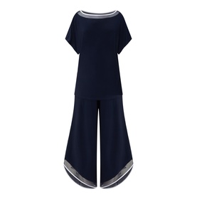 Contrast Trim Georgette Jumpsuit