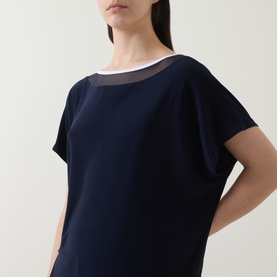 Contrast Trim Georgette Jumpsuit