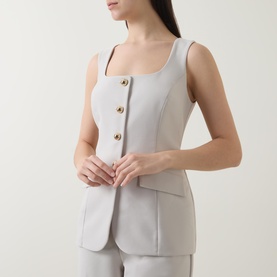 Waistcoat Wide Leg Jumpsuit