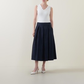Pleated Pocket Skirt