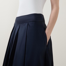 Pleated Pocket Skirt