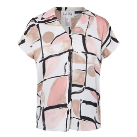 Open Placket Printed Top