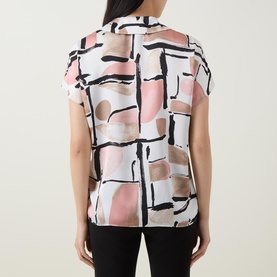 Open Placket Printed Top