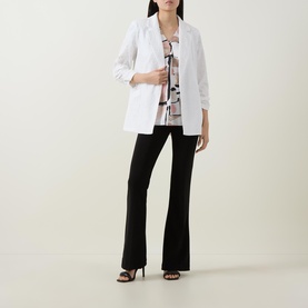 Open Placket Printed Top