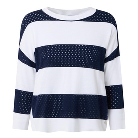 Striped Pointelle Sweater