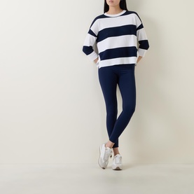 Striped Pointelle Sweater