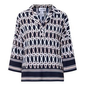 Abstract Print Polo Shirt