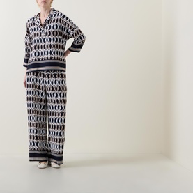 Abstract Print Polo Shirt