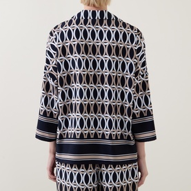 Abstract Print Polo Shirt