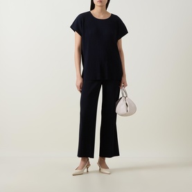 Pleated Scuba Top