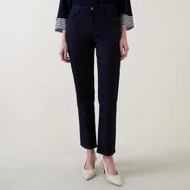 Mid-Rise Straight Leg Jeans