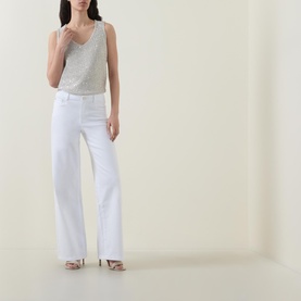 Mid-Rise Wide Leg Jeans