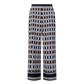 Graphic Print Wide Leg Trousers
