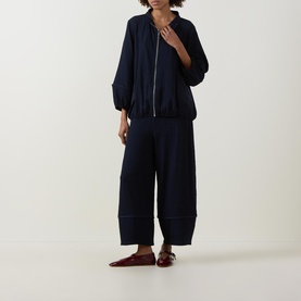 Seersucker Balloon Trousers