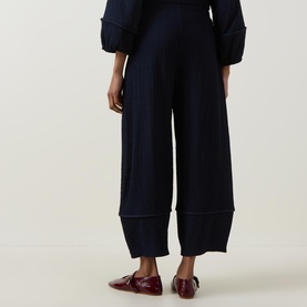 Seersucker Balloon Trousers